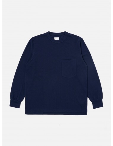 Universal Works Loose L/S Tee in Navy Recycled Wool Mix Le MVP de beaucoup