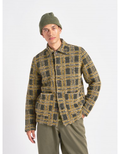 Universal Works Field Jacket in Grey Jacquard Fleece les ligaments