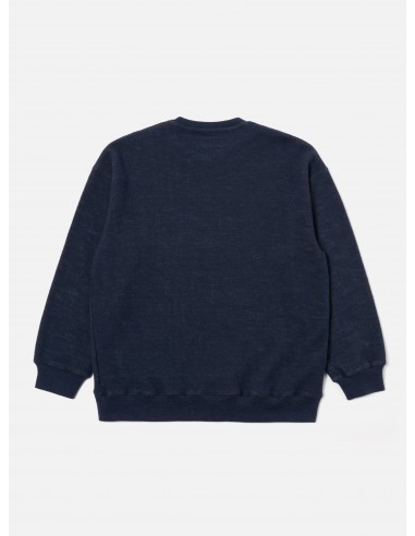 Universal Works Loose Sweatshirt in Navy Soft Wool Cotton Knit offre 