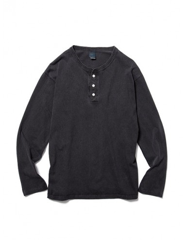 TEE SHIRT L/S HENLEY P-BLACK / GOOD ON pas cheres