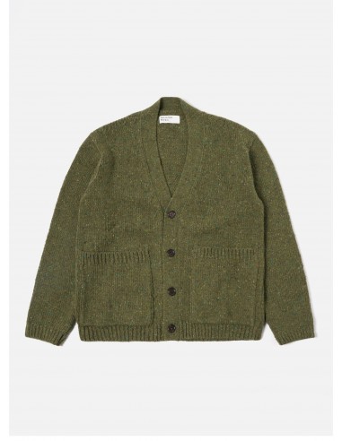 Universal Works Langdale Cardigan in Green Tweed Knit livraison gratuite