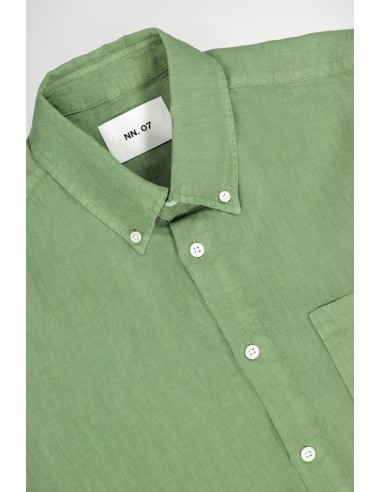 CHEMISE ARNE LINEN HEDGE GREEN / NN.07 france