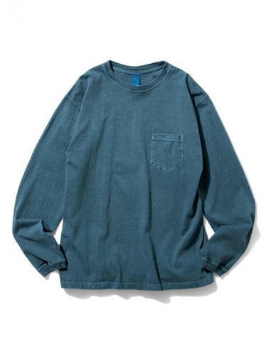 TEE SHIRT L/S POCKET CREW P-SLATE / GOOD ON store