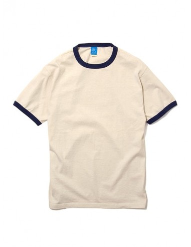 TEE SHIRT S/S RINGER NAVY / GOOD ON la chaussure