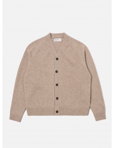 Universal Works David Cardigan in Fawn Eco Wool les ligaments