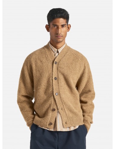 Universal Works David Cardigan in Sand Alpaca Knit de technologie