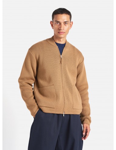 Universal Works Zip Knitwork Jacket in Sand Merino Knit Economisez 