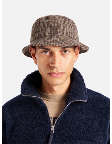 Universal Works Lewis Hat in Brown Harris Tweed Plaid de la marque