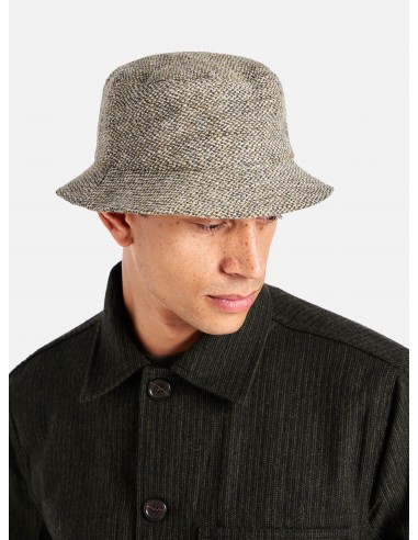 Universal Works Lewis Hat in Olive Harris Tweed Weave votre restaurant rapide dans 