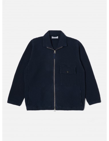 Universal Works K Track Top in Navy Pike Waffle pas cher chine