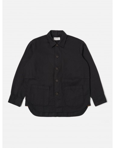 Universal Works Travail Shirt in Black Works Twill de la marque