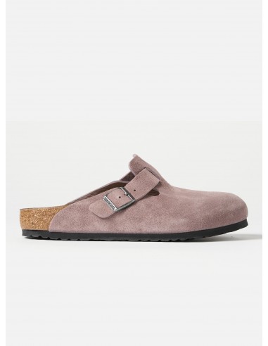 Birkenstock Boston in Faded Purple Suede Leather Faites des économies