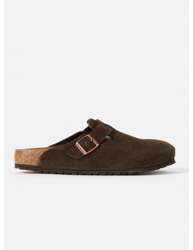 Birkenstock Boston in Mocha Suede Leather pas cher 