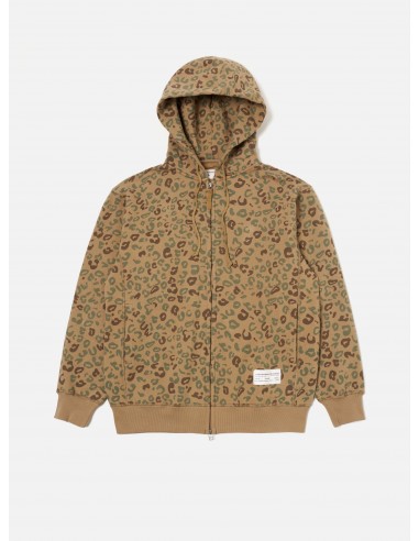 Universal Works New York Hoody in Sand Leopard Brush Back JUSQU'A -70%! 