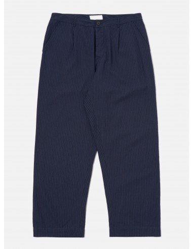 Universal Works Duke Pant in Navy Cotton Pinstripe 2023