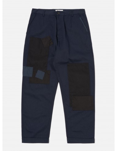 Universal Works Patched Super Chino in Navy Works Twill Mix pas cher