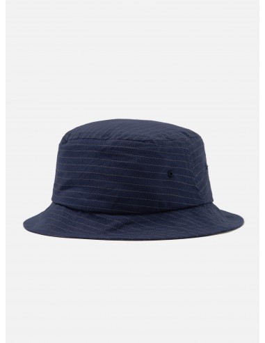 Universal Works Lewis Hat in Navy Cotton Pinstripe des créatures d'habitude