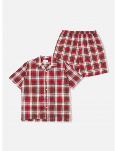 Universal Works Short Pyjama Set in Red Madras Check Toutes les collections ici