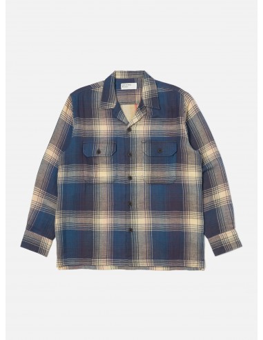 Universal Works L/S Utility Shirt in Navy Double Faced Check d'Europe débarque