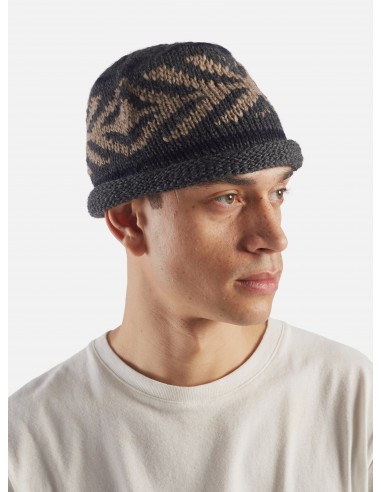 cableami® Watch Cap in Grey Wool Jacquard d'Europe débarque