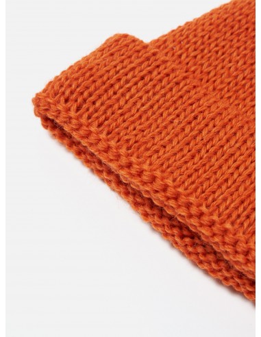 Universal Works Short Watch Cap in Orange British Wool Véritable concentré