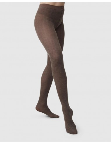 SWEDISH STOCKINGS - COLLANT YLVA - LAINE BIO BRUN FISHBONE Economisez 