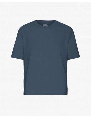 COLORFUL STANDARD - T SHIRT BOXY COURT - BLEU PETROLE en stock