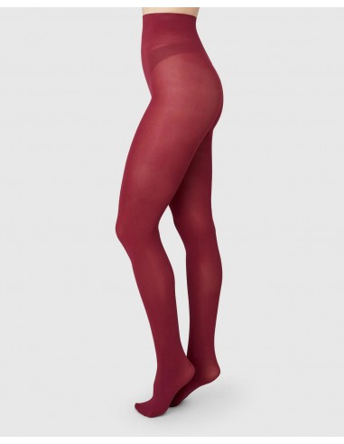 SWEDISH STOCKINGS - COLLANT OLIVIA - ROUGE MAHOGANY pas chere