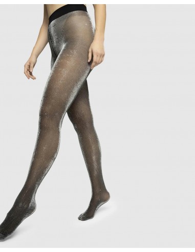 SWEDISH STOCKINGS - COLLANT BRILLANT TORA - NOIR/ARGENT 2023