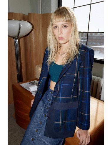 EVE GRAVEL - VESTE LAWERS - BLEU TARTAN - AH24 prix