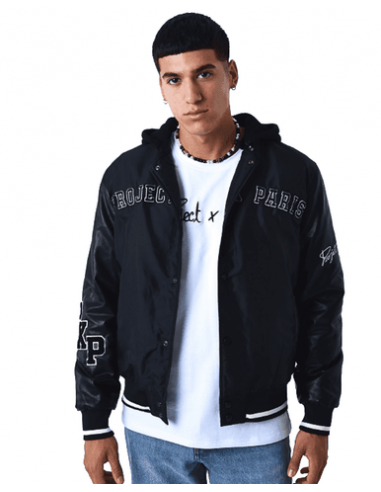 Blouson Project X Paris Teddy Capuche Noir Livraison rapide