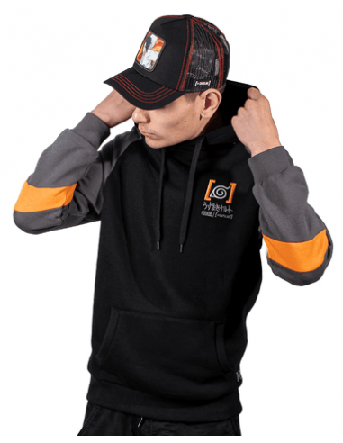 Hoodie Naruto Noir/Orange Capslab une grave pollution 