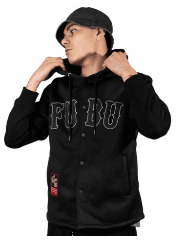 Veste College Baseball Jersey Noir Fubu online