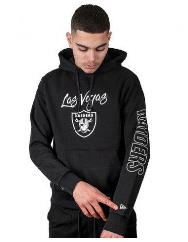 Hoodie Las Vegas Raiders NFL Script Noir New Era le concept de la Pate a emporter 