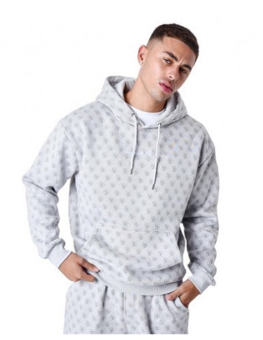 HOODIE PROJECT X PARIS MULTI LOGO GRIS CLAIR Paris Déstockage Promo