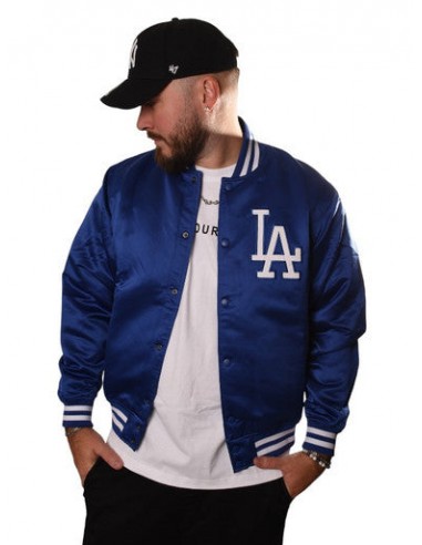 VESTE SATIN DODGERS "47" BLEU de pas cher