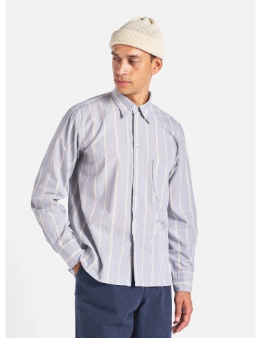 Universal Works Lazy Day Shirt in Blue Sydney Stripe Comment ça marche