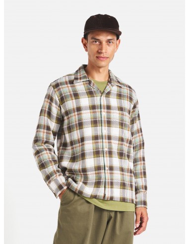 Universal Works L/S Camp Shirt in Pistachio Tahoe Check paiement sécurisé